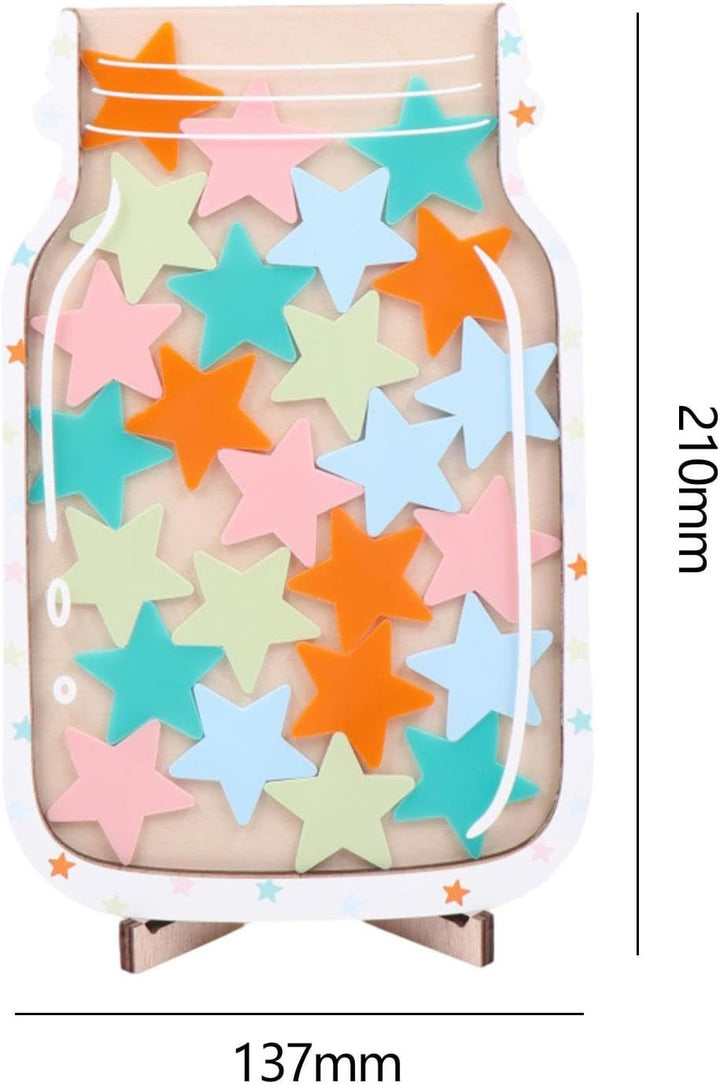 Kinder-Motivationsglas: Buntes Sterne-Belohnungssystem zum Sammeln von Erfolgen und Verstärkung guter Angewohnheiten.
