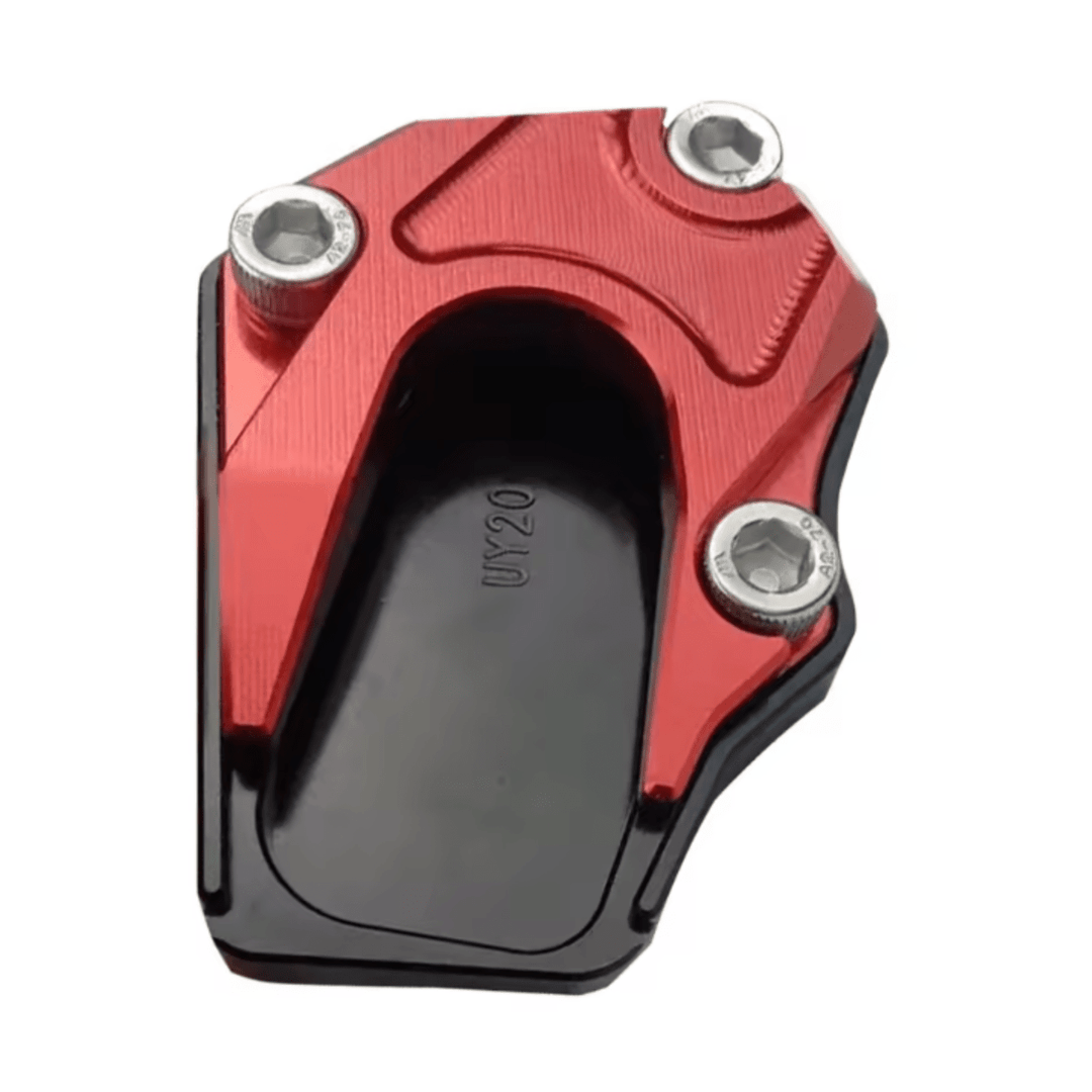 Motorrad Ständerauflage farbig, aus Aluminium, rutschfest für sichere Abstellung.
