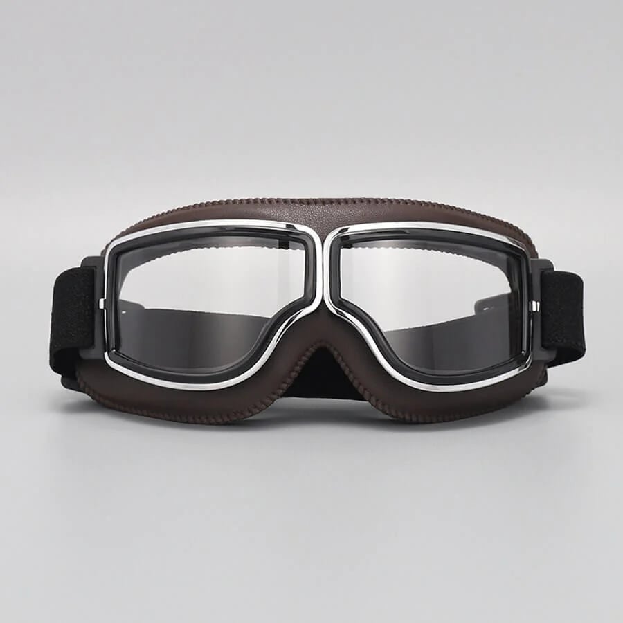 Augenschutz Motorrad Retro: UV-Schutzbrille für Motorrad- und Fahrradfahrer, robust gebaut.