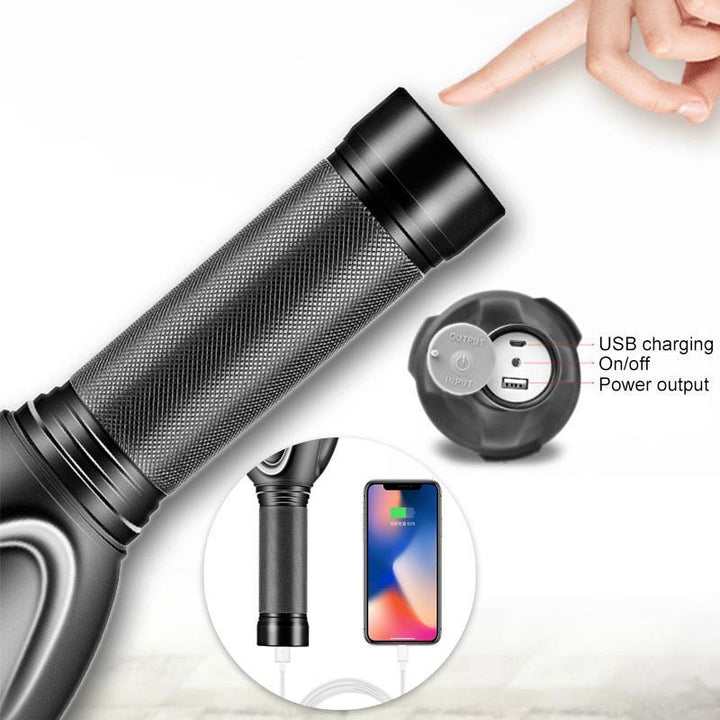 Robuste Aluminium MS18 LED-Taschenlampe, 100.000 Lumen, IP68 wasserdicht, für Outdoor.