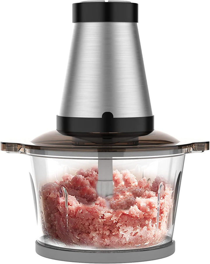 Multifunktionale Küchenmaschine ChopPro mit Touch-Steuerung, Edelstahlklingen und Glasschüssel für präzise Ergebnisse.