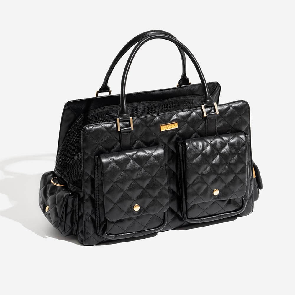 Premium Leder-Hundetragetasche, langlebiges Material & hochwertige Verarbeitung.