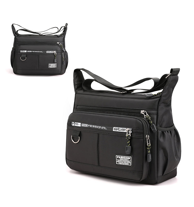 Strapazierfähige Nylon Umhängetasche, wasserdicht & leicht. Perfekt als Crossbody für Reise & Freizeit.