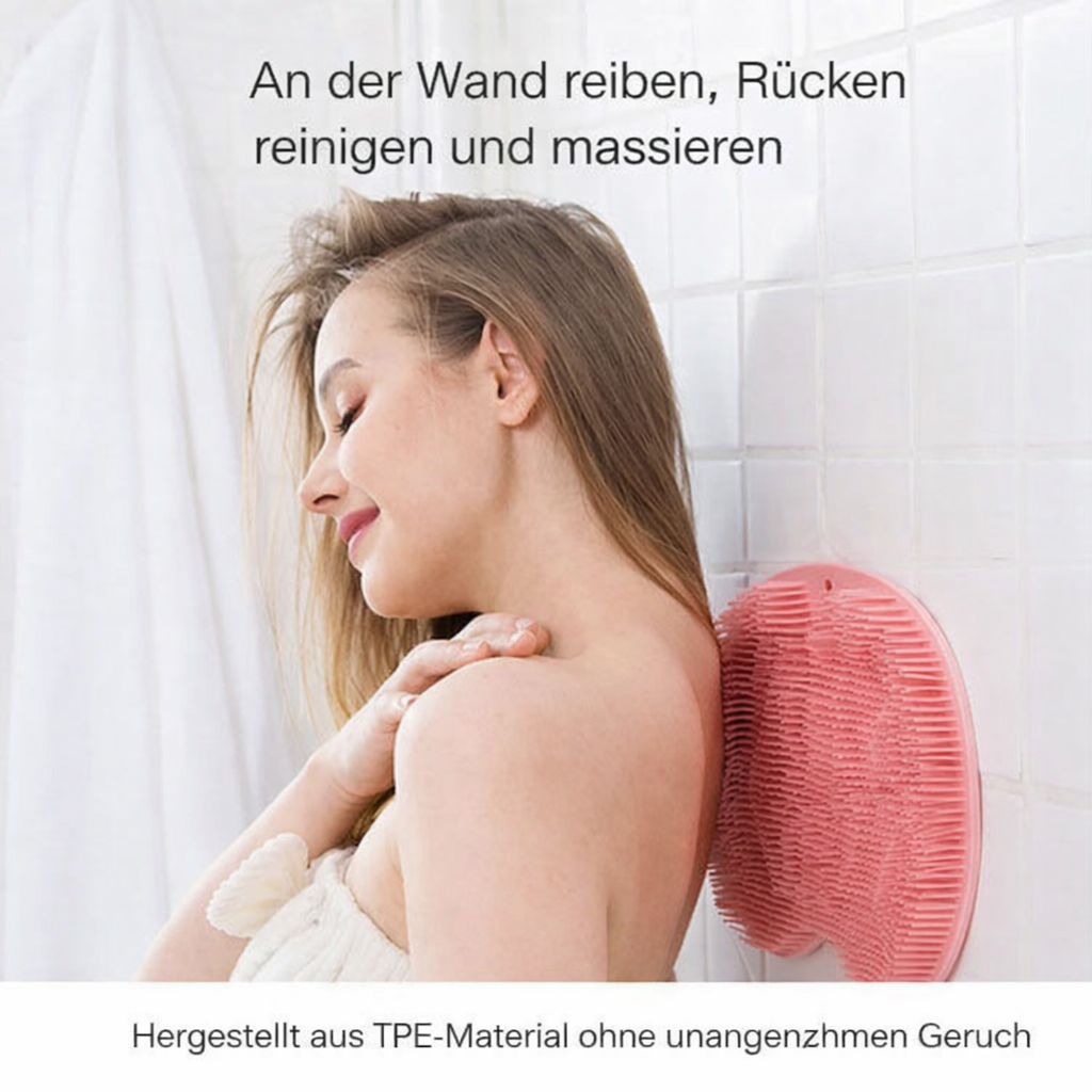 Große Duschmatte als Rückenschrubber & Peelingmatte zur sanften Ganzkörper-Reinigung und Massage.