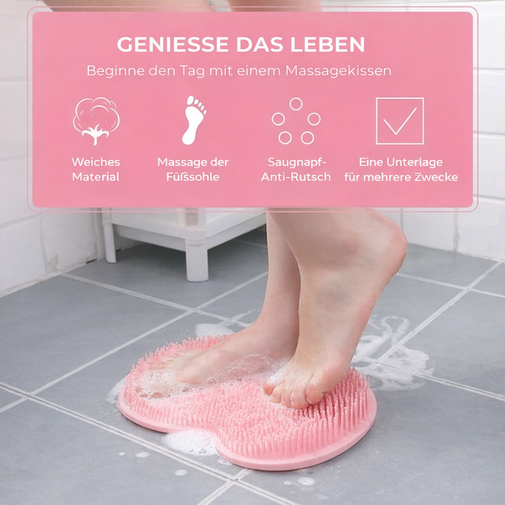 Innovative Duschmatte zur Tiefenreinigung der Füße & Peeling für eine entspannende Wellness-Dusche.