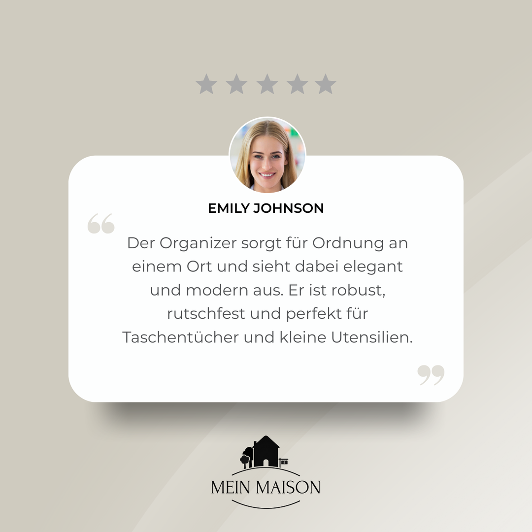 Multifunktionale Kosmetikaufbewahrung: Taschentuchbox mit Fächern für Make-up, Pinsel & Pflegeprodukte.