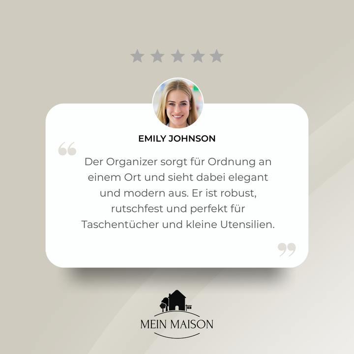 Multifunktionale Kosmetikaufbewahrung: Taschentuchbox mit Fächern für Make-up, Pinsel & Pflegeprodukte.