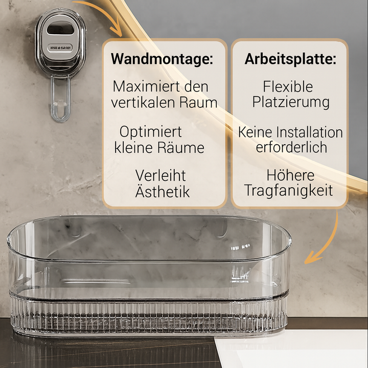 Hygienische Badablage für Dusche, Multifunktions-Wandregal, Badezimmer Organizer für Ordnung & Trockenheit.