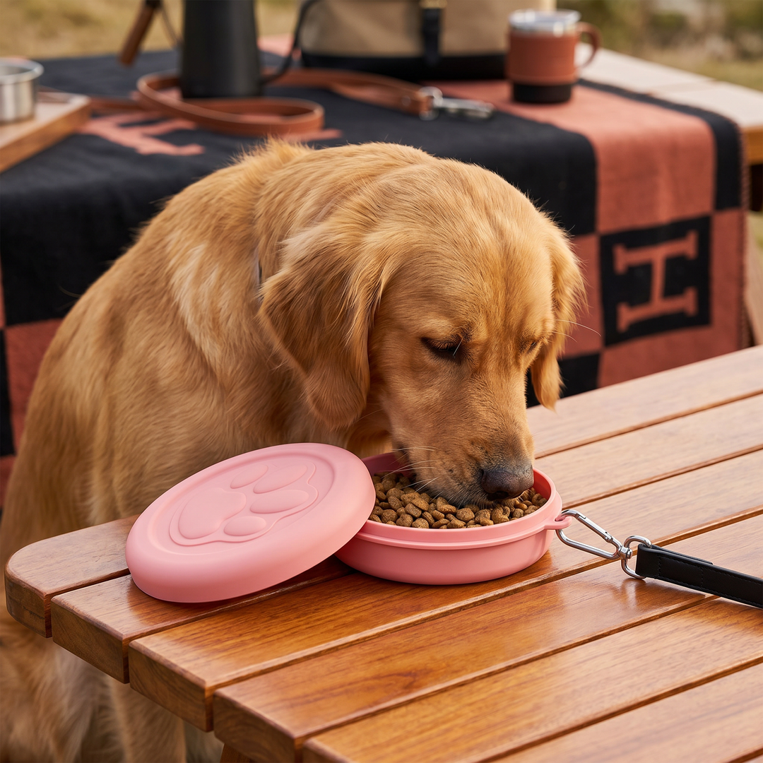 Innovativer 2-in-1 Futterbehälter für Tierbedarf, praktische Wasserschale für Hunde & Katzen unterwegs.