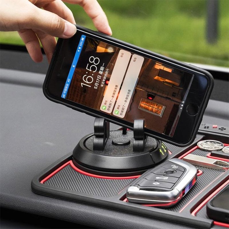 Auto Handyhalter mit drehbarer Telefonhalterung, integrierter Aromatherapie und Nachtlichtfunktion für Komfort.