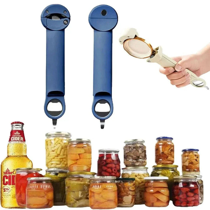 Öffnen Sie mühelos Flaschen, Gläser und Deckel mit diesem cleveren multifunktionalen Küchengerät.