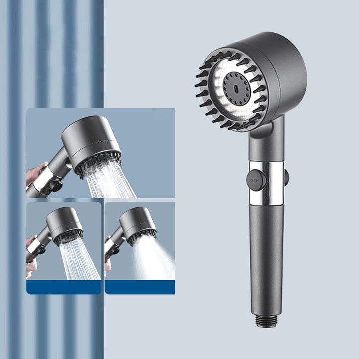 Innovativer Duschkopf mit Wasserfilter und 4 Strahlarten. Effizienter Hochdruck für jede Dusche.