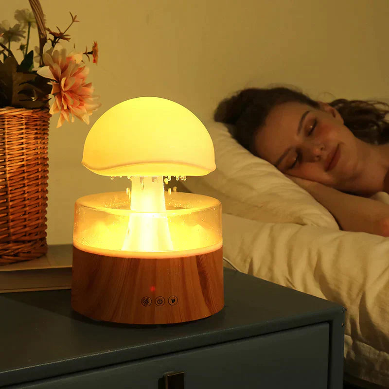 Luftbefeuchter mit LED-Nachtlicht & Aromatherapie-Funktion. Verbessert Raumluft und fördert Wellness zuhause.