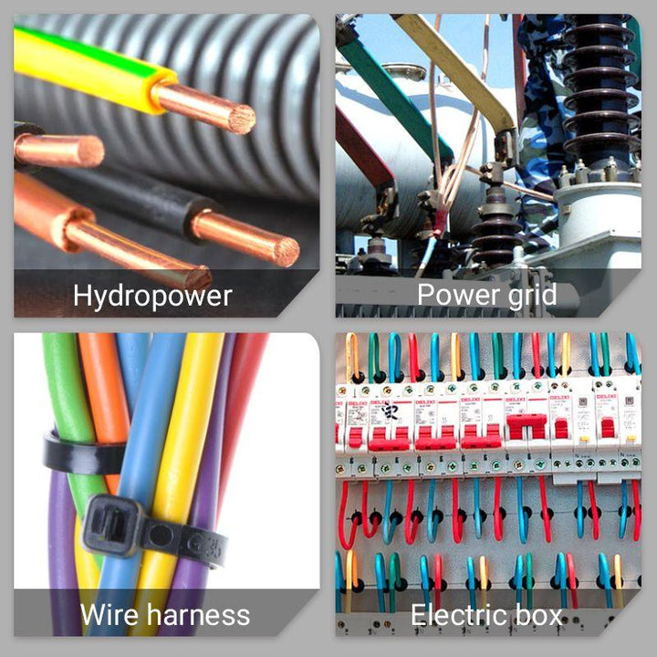 Ergonomische Abisolierzange als Multifunktionswerkzeug für Elektriker, zum Schneiden und Crimpen.