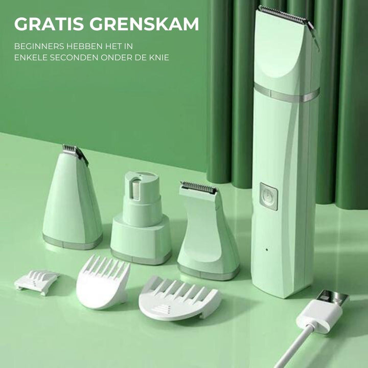 4-in-1 Haustierpflege: Trimmer für Fell, Schleifer für Krallen. Akku-Modell für leise und effiziente Anwendung.