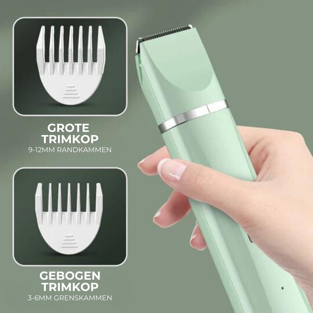 Stressfreier 4-in-1 Haustiertrimmer mit leisem Motor. Perfekt für die sanfte Fell- und Krallenpflege Ihrer Tiere.