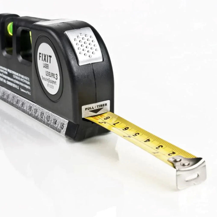 Kompaktes 4-in-1 Laser Messgerät für präzises Arbeiten: Ideal für DIY, Messen, Nivellieren und Ausrichten von Objekten.