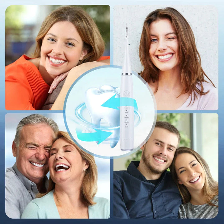 Effektiver Ultraschallreiniger für Mundpflege; fördert Dentalhygiene & entfernt Zahnstein für saubere Zähne.