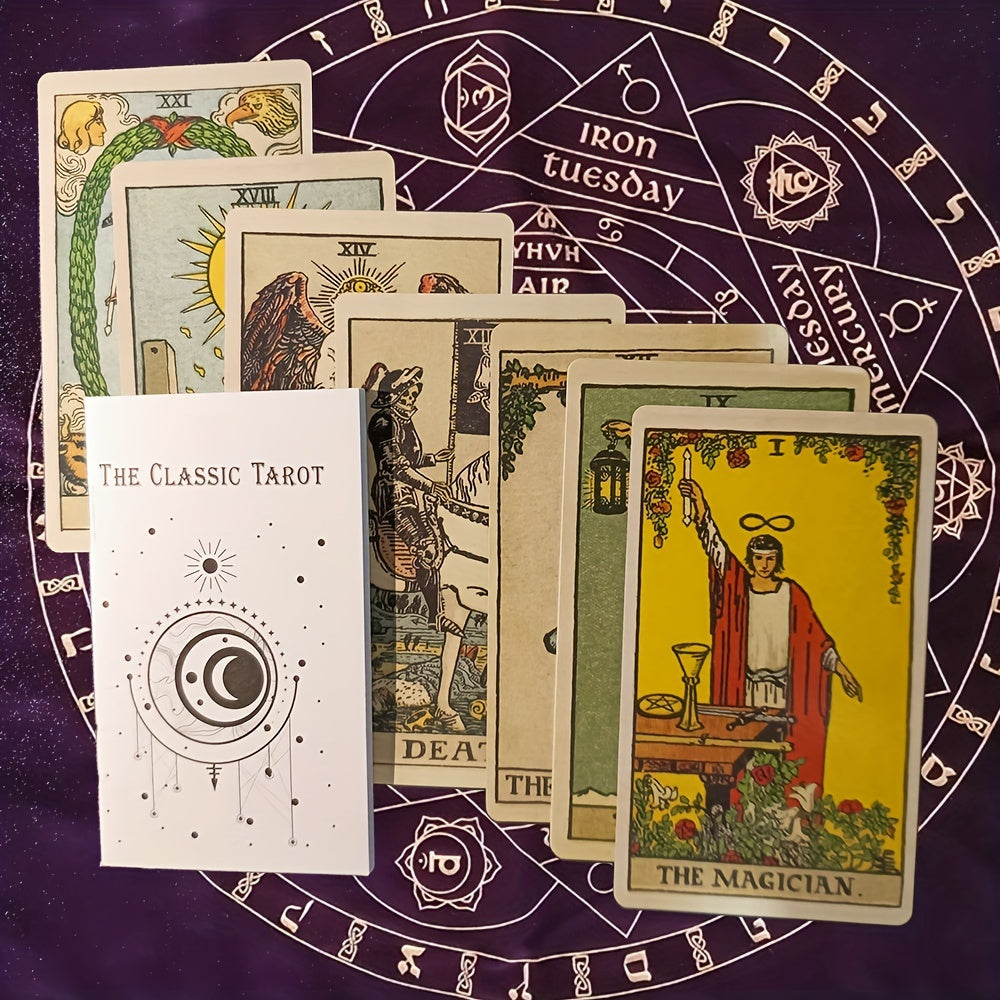 Magisches Tarotdeck für Meditation und Weisheit. Ideal für Kartenlegen, Orakel und die Reise zur spirituellen Selbsterkenntnis.