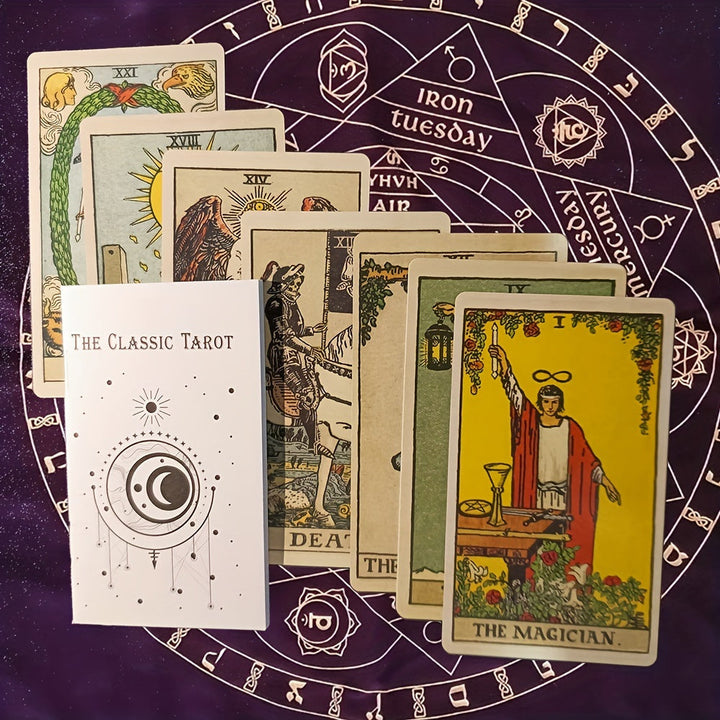 Magisches Tarotdeck für Meditation und Weisheit. Ideal für Kartenlegen, Orakel und die Reise zur spirituellen Selbsterkenntnis.