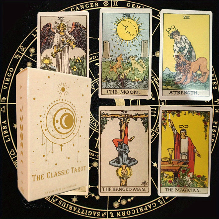 Originelles Tarotkartenset als Geschenkidee für Esoterik-Fans, zur Förderung von Spiritualität, Selbsterkenntnis und Orakel.