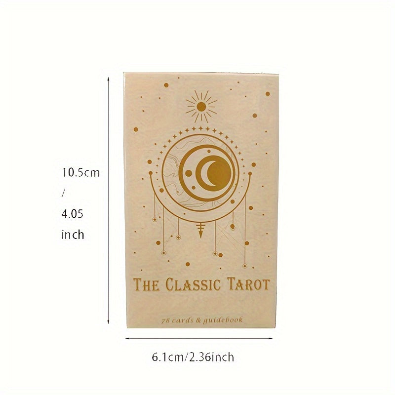 Authentisches mystisches Tarotset mit 78 Karten und Leitfaden. Perfekt für Kartenlegen, Wahrsagen und persönliche Weisheit.