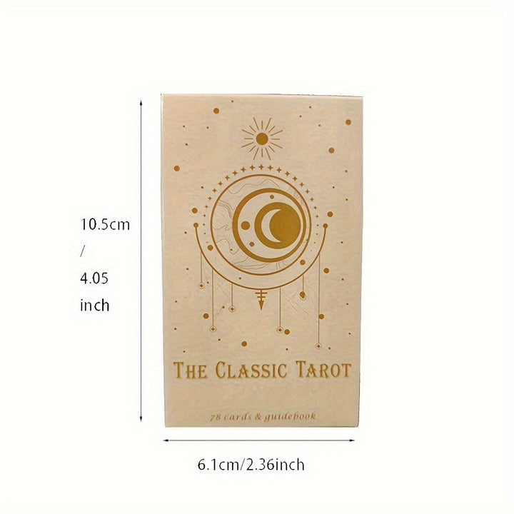 Authentisches mystisches Tarotset mit 78 Karten und Leitfaden. Perfekt für Kartenlegen, Wahrsagen und persönliche Weisheit.