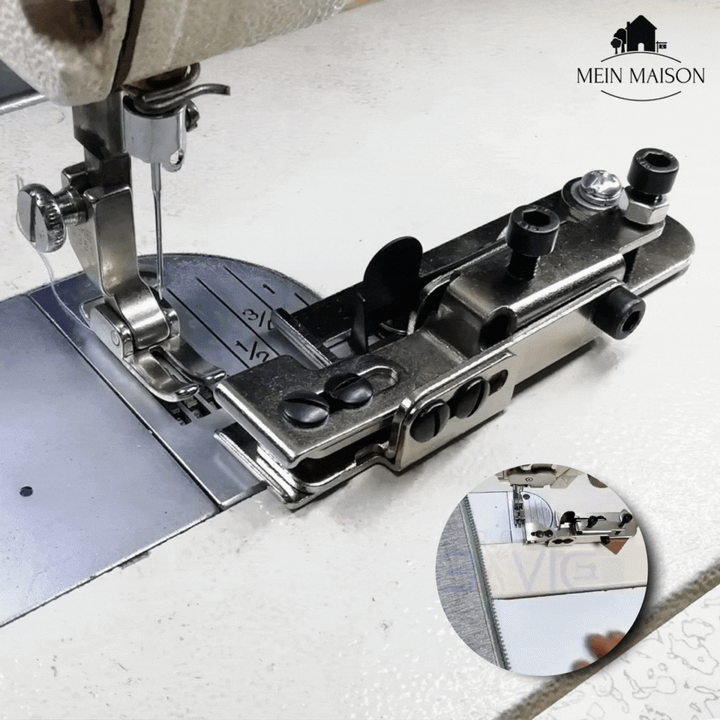Nähfuß für Reißverschlüsse aus Edelstahl für präzises Nähen an der Nähmaschine, ideal für DIY-Projekte.
