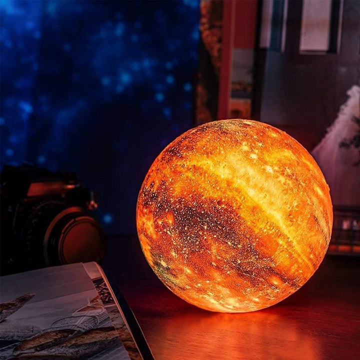 Sternenhimmel Projektion: Detailansicht der Orion Nachtlampe. Schafft magisches Ambiente Licht für Entspannung im Schlafzimmer.