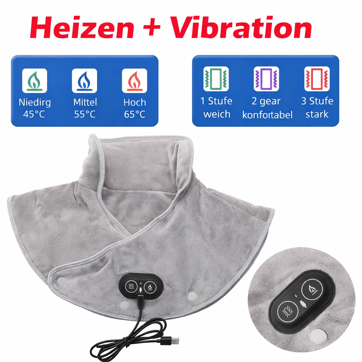 Vielseitiges Massagekissen, ideal für Zuhause & Büro, löst Nacken-Schulter-Verspannungen mit Wärme & Vibration.