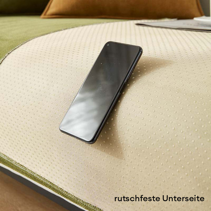 Eleganter Chenille Sofabezug Fischgrätenmuster, wasserdicht, verschönert Ihr Wohnzimmer & schützt es.