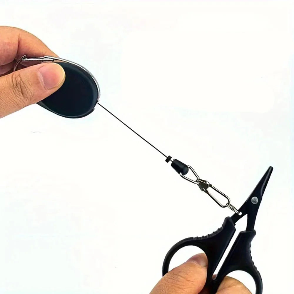 Set aus Angelschere & Angelzange für Angler; Präzisionswerkzeuge aus Edelstahl, titanbeschichtet für PE-Braid.