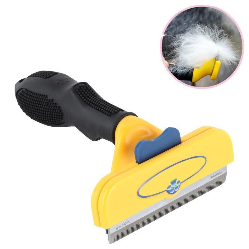 Nahaufnahme des Flohkamms FleaFree Deluxe für Hunde und Katzen zur effektiven Parasitenentfernung und Fellpflege.