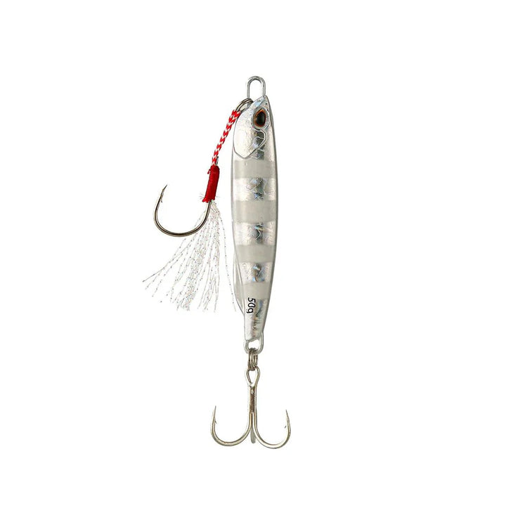 Robuster Metall-Jig-Löffel als Angelzubehör für Meerbass-Angeln und anspruchsvolles Jigging.