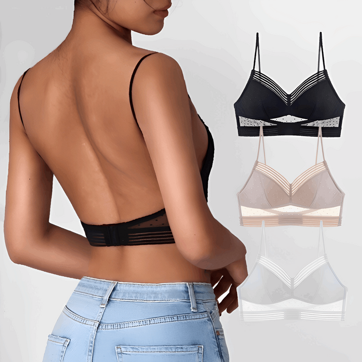 Nahtloser Damen Bralette BH mit Spitze, drahtlos, komfortabel & unsichtbar unter Kleidung.