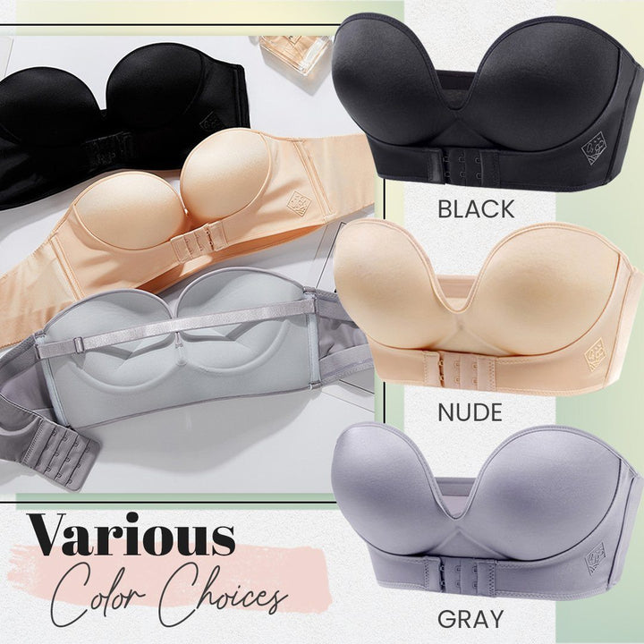 Damen Unterwäsche: trägerloser Push-up BH (2er Set). Nahtlos, bügelfrei & unsichtbar für starken Halt und Komfort.