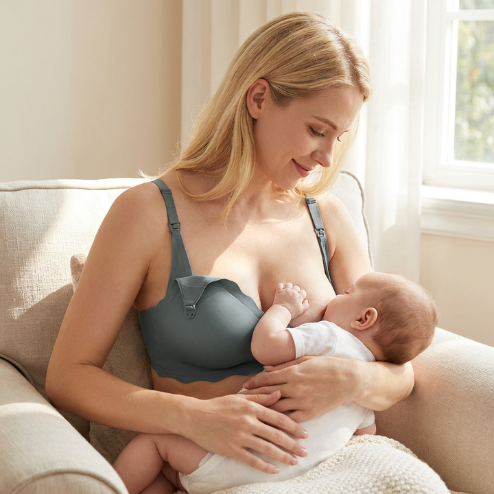 Komfortabler Umstands-BH für Damen in Schwarz, atmungsaktives Material, ideal in der Schwangerschaft.