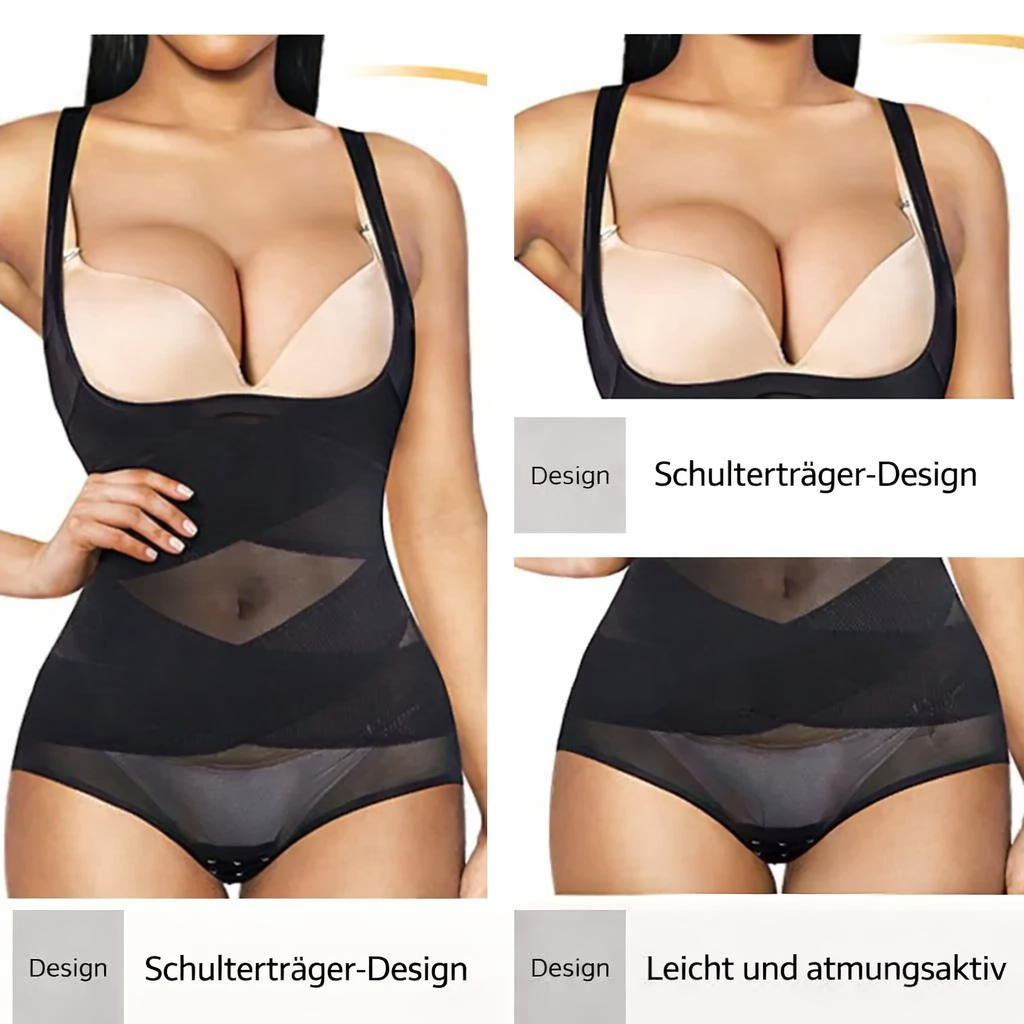 Bauchweg Damen Body nahtlos, bietet ganztägigen Komfort & sanfte Figurformung unter Kleidung.