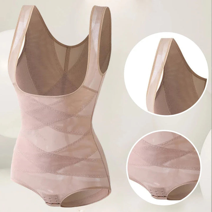 Vielseitiger Damen Shapewear Body in Schwarz, nahtlos & bauchweg, für eine konturierte Figurformung.