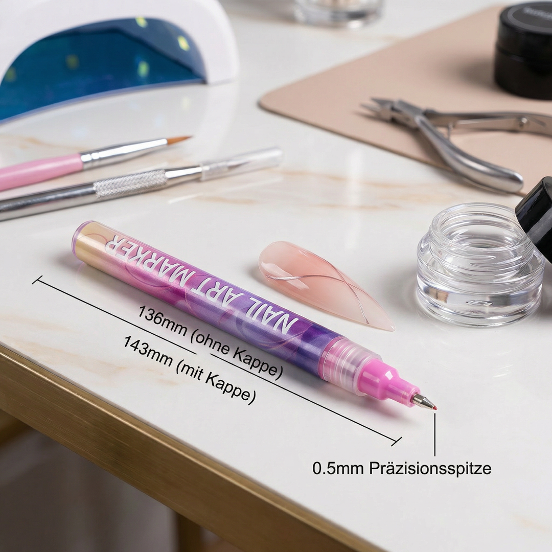 Premium Acrylmarker Set für vielseitige Nagelkunst, von einfachen Mustern bis zu komplexen Designs.