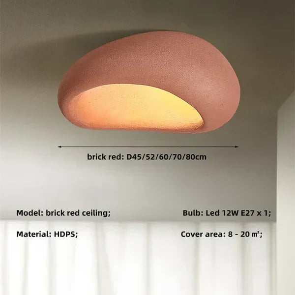 Einzigartige Wabi-Sabi Designleuchte, schafft eine ruhige und beruhigende Lichtstimmung.