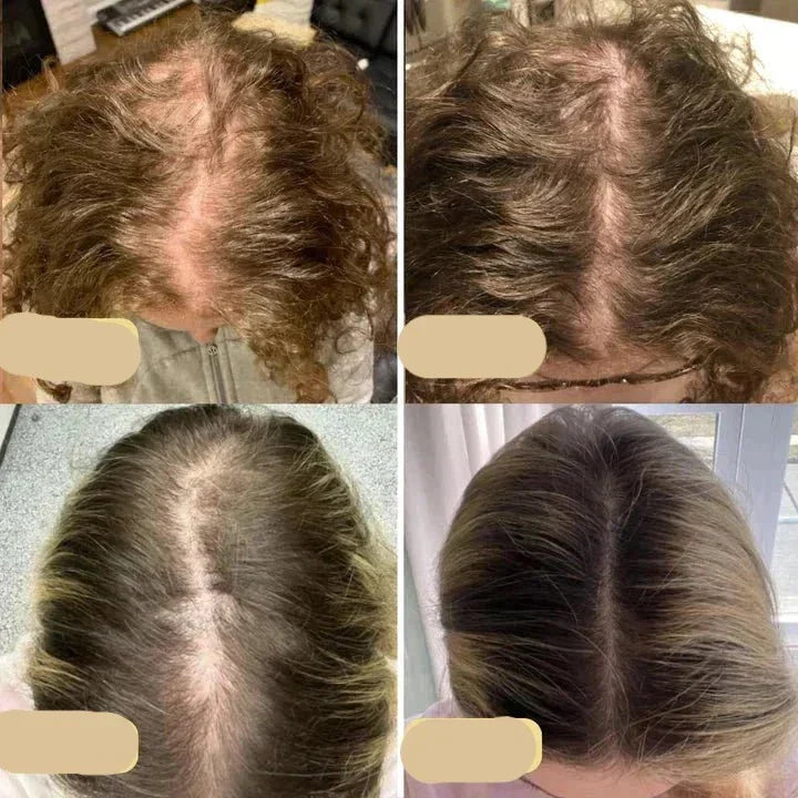 Nahaufnahme des Haaröls, angereichert mit Naturkosmetik-Inhaltsstoffen für glänzendes, kräftiges & gesundes Haar.