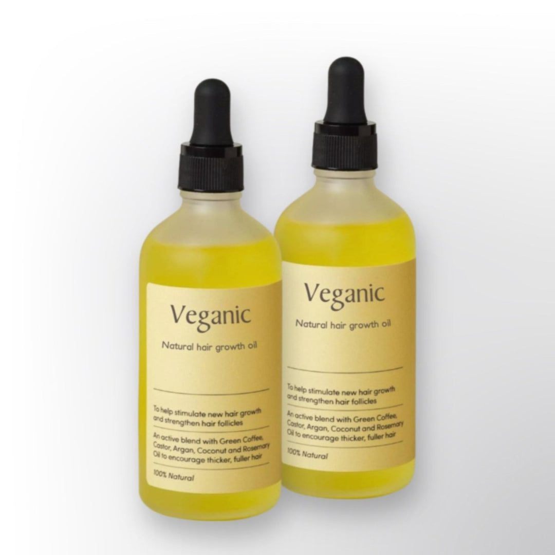 Display mit dem natürlichen, veganen Haarwachstumsöl für intensive Haarstärkung & mehr Volumen. Weniger Haarbruch.
