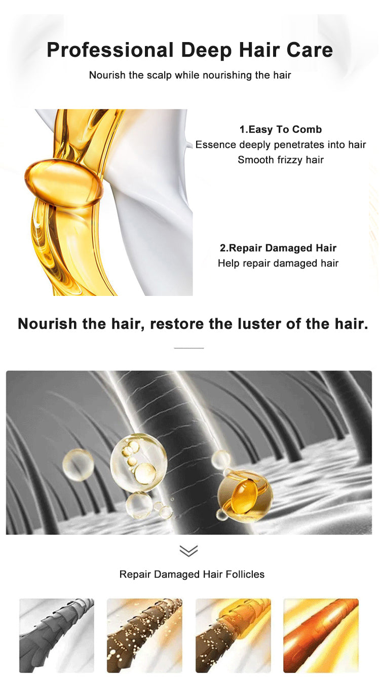 Haarserum mit Hefe-Extrakt: Glanz, Geschmeidigkeit, Feuchtigkeit, Reparatur & Anti-Frizz-Schutz.