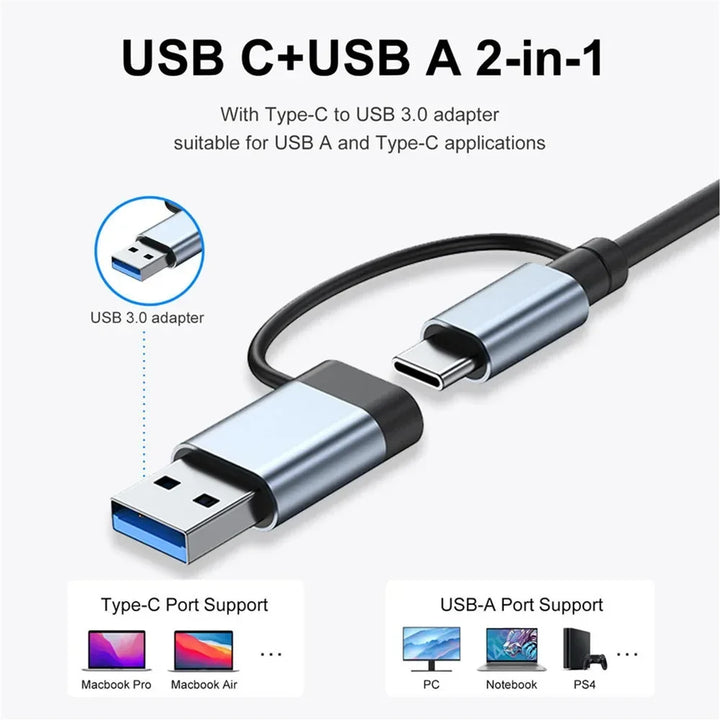 Nexora 8-in-1 USB-C Hub: Schneller Datentransfer, Kartenleser & Audio Adapter für Laptops.