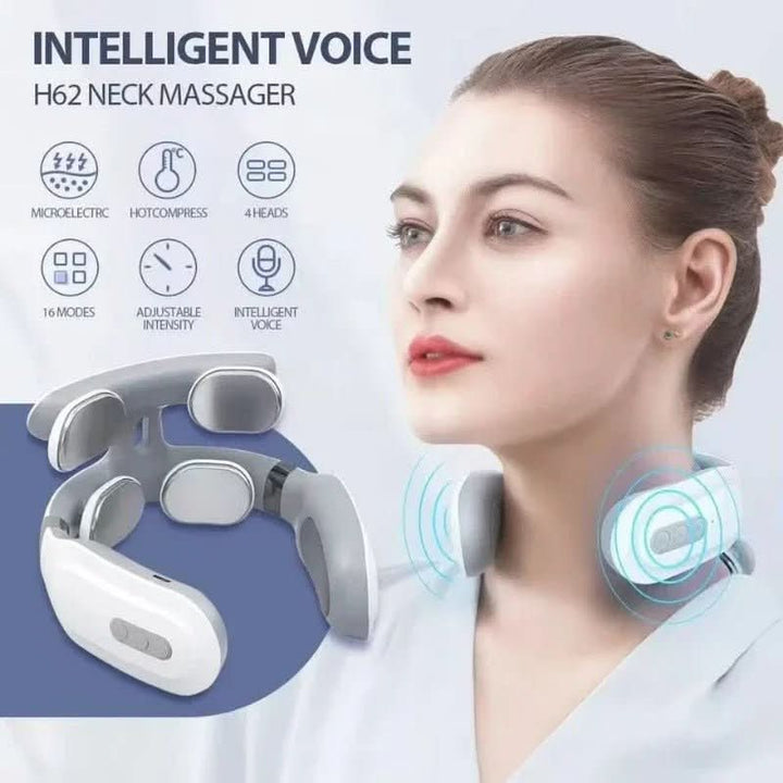 NEXORA Gerät zur Muskelentspannung. Kombiniert Nackenmassage, Wärmetherapie & Vibration für umfassendes Wohlbefinden.
