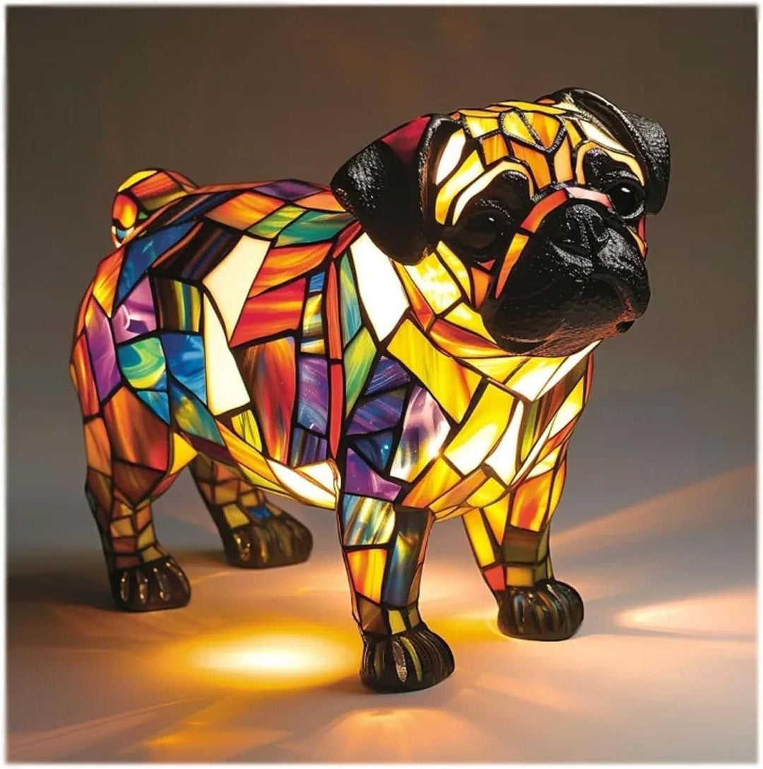 Tierische LED-Tischleuchte, gemütliche Nachtlampe für Hunde- und Katzenliebhaber.