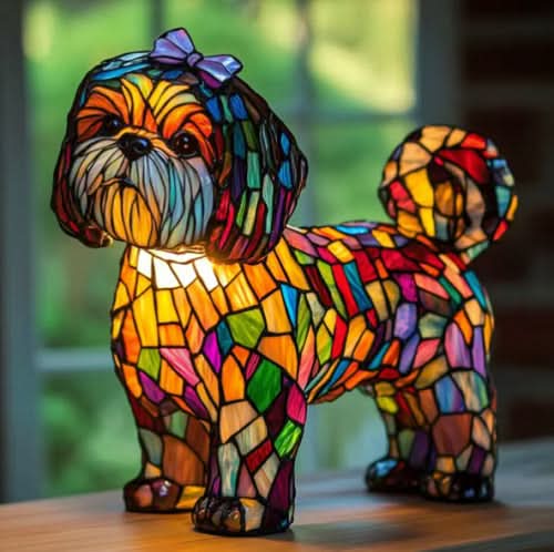 Nachtlampe im Hund/Katze-Design, LED-beleuchtet, USB-betrieben, für warme Atmosphäre.