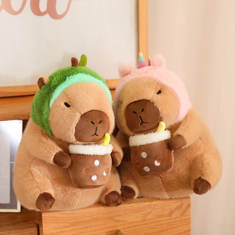 Niedliche, weiche Capybara Kuschelpuppe, Plüschtier für Kinder. Perfektes Geschenk & Spielzeug für jedes Alter.
