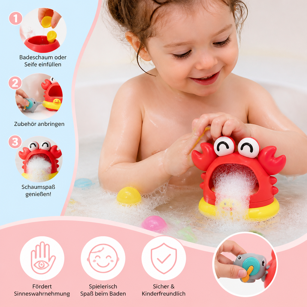 Seifenblasen-Badespielzeug für Kleinkinder; sensorisches Wasserspielzeug für Badewanne & Badespaß.
